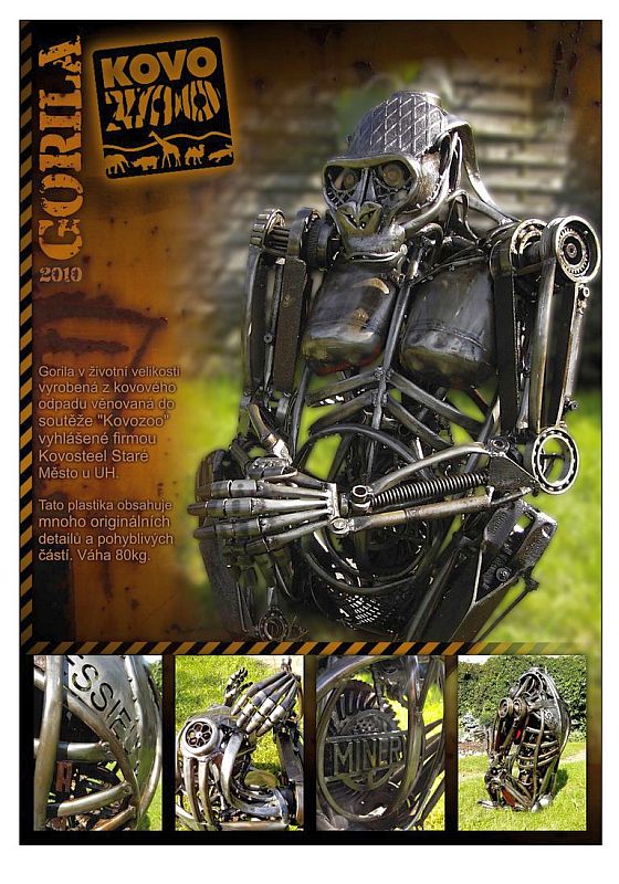 Petr Hanáček - Gorila - 1. místo v soutěži Kovozoo vyhlášené společností Kovosteel v r. 2012